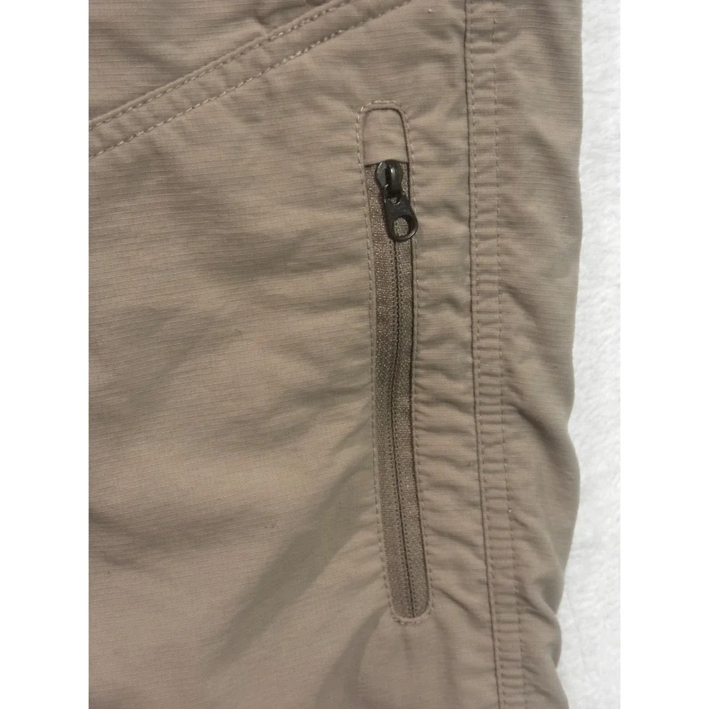 The North Face Shorts Cargo Mens 34 Khaki Zip Pockets Trail Trek‎ Hiking